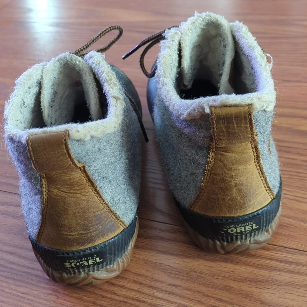 Sorel Brown Tan Gray Duck Boots - Picture 6 of 8